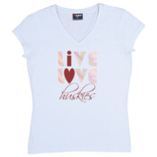 *New* Live Love Huskies Women's V-Neck T-shirt